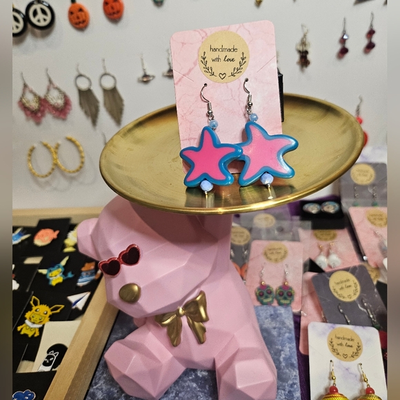 🌟 Fun Star Earrings 💖 - Picture 2 of 2